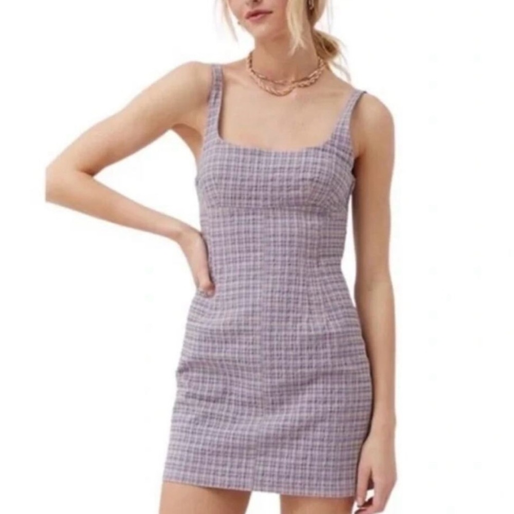 BDG Purple Sheath Mini Dress Sleeveless Scoop Neck